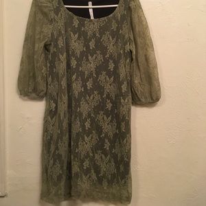 Modcloth green lace dress